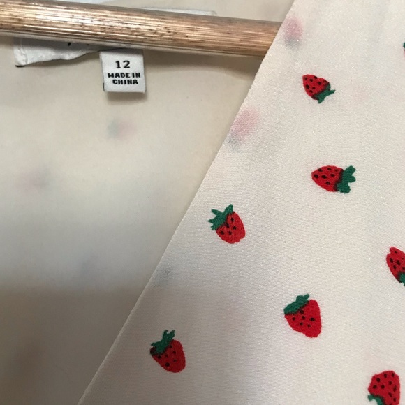 SOLD - Madewell Silk Strawberry Dress - Picture 7 of 8